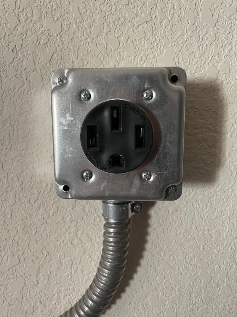 NEMA 14-50 outlet installed for Smart Home Electrical in Sylvania